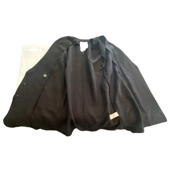 Free People Blazer Women's Black Double Breasted Linen Blend Jacket Sz XS Preppy - Picture 5 of 16